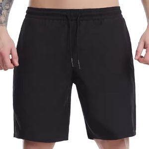 Short d'entraînement athlétique de gymnastique léger et respirant pour hommes Short de sport de course à séchage rapide Poches à taille élastique Motif solide Mid - Product Image 6