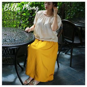 High Quality Rayon Woven XS Size <b>Women's</b> <b>Skirt</b> Casual Elegant Style Pocket Waist Breathable Natural Plain Dyed High-Elegance - Product Image 1