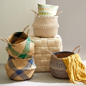 Panier en jonc de mer durable au prix le moins cher à vendre organisateurs de paniers en paille d'herbe de mer - Product Image 6