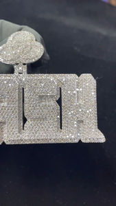 จี้เพชรฮิปฮอปคุณภาพดีที่สุด ประดับเพชรเต็มชิ้น พร้อมตัวเรือนเงินแท้ สำหรับผู้ชาย สวมใส่สไตล์สตรีทแวร์ และเป็นของขวัญ เหมาะสำหรับการส่งออก - Product Image 4