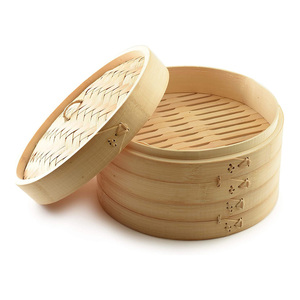 Juego de cestas de bambú para cocinar al vapor dim sum y dumplings, buen precio, vaporera natural para alimentos al vapor - Product Image 3