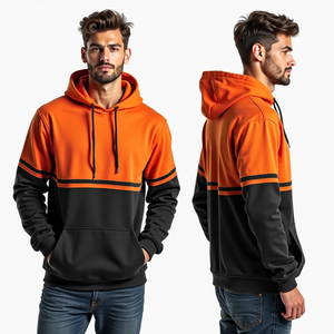 Sweats à capuche surdimensionnés personnalisés, lourds, à épaules tombantes, sans cordon, pour hommes, imprimés par sublimation, mode urbaine, vente en gros - Product Image 2