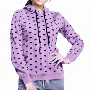 Knitted Fabric Hot Sale Quick Dry Women's Hoodies Customized Color & Size Solid Pattern Digital Printing OEM Service Hoodies - Product Image 6