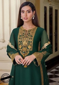 Vestido de Fiesta Salwar Kameez de Chifón de 3 Piezas para Mujer, Estilo Indio-Pakistaní, de Secado Rápido y Ligero, de la Mejor Calidad, con el Último Diseño para Bodas - Product Image 5