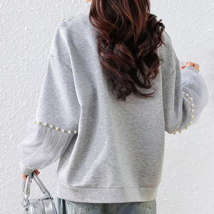 Nouveau style mode hiver/automne – Sweat à capuche pour femme à col rond, amincissant, à manches longues, personnalisable sur le devant, en polaire, séchage rapide, respirant - Product Image 2