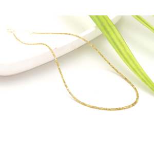 Collier tube en argent sterling 925 avec diamant jaune, bijoux fins perlés - Product Image 1