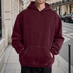 Sudadera con Capucha de Felpa 100% Algodón para Hombre, Estilo Vintage con Lavado Ácido, Corte Regular, Diseñada para un Estilo Urbano Moderno, Sensación Relajada y Cómoda - Product Image 2