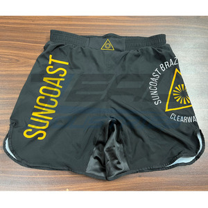 Short mma taille élastique, léger et lourd, tissu micro sergé extensible, short bjj de combat personnalisé fabriqué au Pakistan - Product Image 1