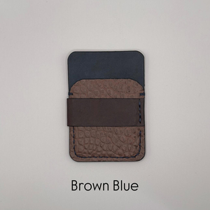 Portefeuille mince de porte-cartes en cuir véritable fait main élégant avec des bords brunis Organisateur durable pour les hommes HLC-0196 - Product Image 2