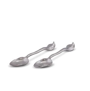 Cuchara para servir ensalada de acero, tenedor, cucharas para servir grandes, Spork para diseño de mango de hoja para restaurante Buffet - Product Image 1