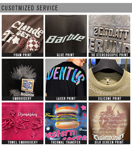 T-shirt surdimensionné délavé à l'acide T-shirt vintage vierge en coton lourd pour hommes de grande taille avec votre logo graphique personnalisé - Product Image 5