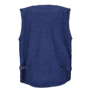 Gilets en denim d'hiver respirants en gros pour hommes, élégants, entièrement en denim, moto, 100% denim bleu, gilet de motard, haute qualité, OEM personnalisé - Product Image 6