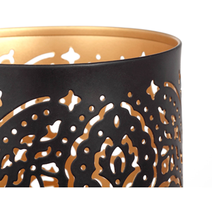 Lanterne décorative en fer forgé marocain noir pour la décoration de la maison pour Diwali - Product Image 2