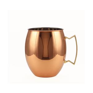 Tasse à bière ronde en métal de qualité supérieure en cuivre pur faite à la main pour café et fêtes Logo personnalisable maison - Product Image 5