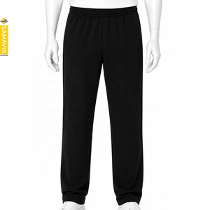 Pantalons et joggings pour hommes SAMAVIA personnalisés, en coton noir, taille élastique, poches latérales, séchage rapide, respirant, fabricant OEM - Product Image 1
