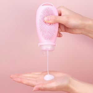 Tragbare 3-in-1-Reisespender flasche aus weichem Silikon Nachfüllbare, auslaufs ichere Easy Squeeze Silicon-Flaschenset-Set in Reise größe - Product Image 3