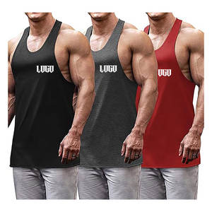<b>Men's</b> Comfortable Stretchable Cotton Gym Workout Sports Vest <b>Men's</b> Sleeveless <b>Tank</b> <b>Top</b> with Rhinestone Technics for Fitness - Product Image 3