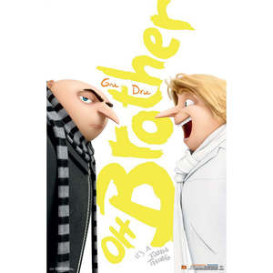 Affiche murale Despicable Me 3, style de design moderne, Dru & Gru Oh Brother - Product Image 1