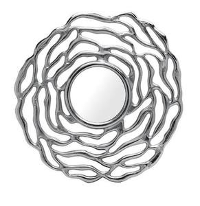 Miroir rond encadrée de style romain en argent, cadre sculpté rond, décoration créative pour la maison, miroir mural couleur or pour usage domestique - Product Image 2
