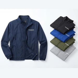 Chaqueta Cortavientos Ligera Personalizada al por Mayor para Hombre, Transpirable, con Forro de Malla, Top para Correr, Sudadera con Capucha de Talla Grande - Product Image 1