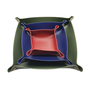 ถาดใส่ของหนัง PU สองชั้น สำหรับใส่ลูกเต๋า เครื่องประดับ กุญแจ เหรียญ เงินสด โทรศัพท์ และกระเป๋าสตางค์ ขายส่ง - Product Image 5