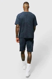 Conjunto de Verano 2025, Camiseta de Manga Larga y Pantalones Cortos, Estilo Casual, Vintage, Transpirable, de Alta Calidad, para Hombre, 2 Piezas - Product Image 6