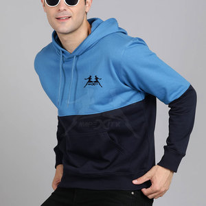 Pure Cotton <b>Men</b> <b>Hoodie</b> With Elastic Hem For Snug Fit Lightweight And Soft Basics Cotton Blended <b>Hoodie</b> - Product Image 2