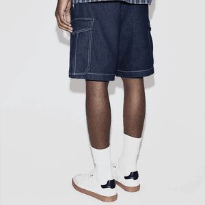 Shorts Vaqueros Casuales de Verano de Alta Calidad al por Mayor con Logotipo Personalizado, Shorts Vaqueros Ajustados de Estilo Urbano Vintage para Hombre - Product Image 4