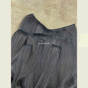 Clip de longueur personnalisé dans les extensions de cheveux vietnamiens vierge humaine lisse Texture droite brins sains approvisionnement d'exportation d'usine - Product Image 4