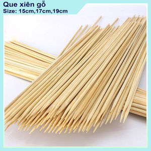 Brochetas de bambú natural, resistentes y lisas, ideales para barbacoas, frutas, fiestas; biodegradables y aptas para alimentos. - Product Image 2