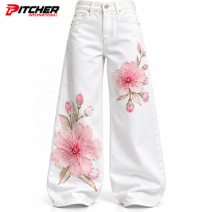 Jeans de Mezclilla para Mujer al por Mayor, Cintura Alta, Pierna Recta, Mezclilla de Algodón para Minoristas de Moda, Suministro de Marca Privada - Product Image 5