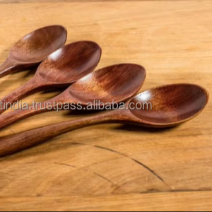 Ensemble cuillère fourchette en bois naturel Acasia divers modèles pour servir la cuisine et les mariages au meilleur prix de l'Inde - Product Image 2