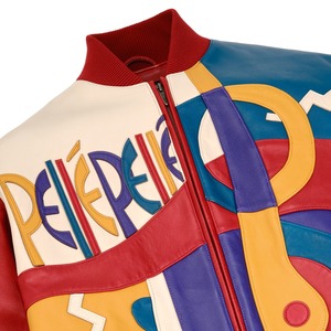 Chaqueta de piel de oveja auténtica de talla grande para hombre, estilo casual deportivo, chaqueta universitaria de piel de cordero francés genuina - Product Image 2