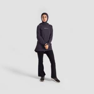 Aura Shield <b>Top</b> (Plum) Modest Sportswear with Elegant Plum Color Shield Design - Product Image 4