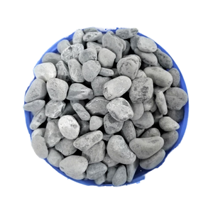 Revêtement de sol granulaire en pierre naturelle, pierre grise, galets et galets pour l'extérieur Application de galets et pavés gris ronds - Product Image 1