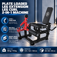 Machine à soulever les jambes et à flexion des jambes BN Commercial Plate Loaded 2 en 1, équipement d'entraînement pour la musculation personnelle et la salle de sport
