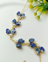 Collier de luxe fait main en laiton et pierres précieuses, perles naturelles, chaîne à maillons plaquée or 18 carats pour femme, designs uniques, couleur personnalisable