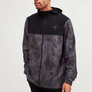 Veste coupe-vent légère en toile avec col montant et capuche, coupe-vent tendance personnalisable avec logo sur mesure, hiver - Product Image 3