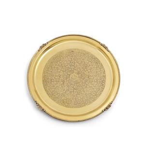 Plateau de service en laiton le plus vendu avec look fantaisie utilisé pour les cadeaux de cuisine et de décoration disponible au meilleur prix - Product Image 1