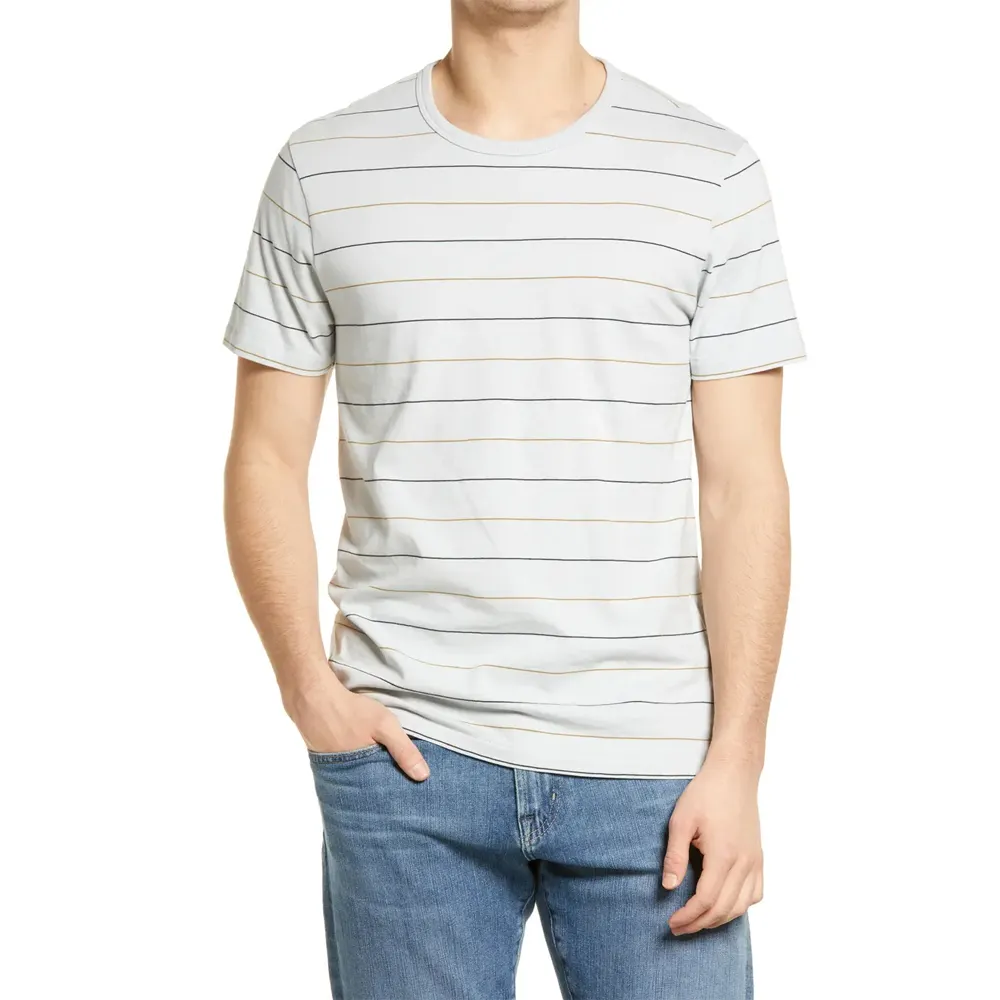 最新のファッションストリートウェアベストセラー通気性プレーンサマーTシャツ男性/OEMサービス男性用Tシャツ