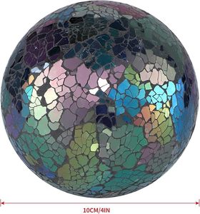 Esfera de cristal de mosaico de diseño creativo con estilo, adornos de bola dorada para decoración del hogar, regalo de Navidad, bola hecha a mano de estilo Art & Ins - Product Image 1