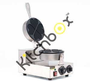 Kitchbox Industrial Commercial Liege Heart <b>Waffle</b> <b>Maker</b> - Product Image 6