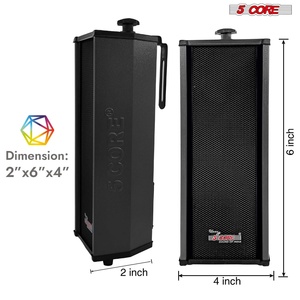 Altavoces de Exterior de 5 Núcleos, Estéreo, de Pared, 100W Pico, Sistema de Audio Pasivo para el Hogar - Product Image 6