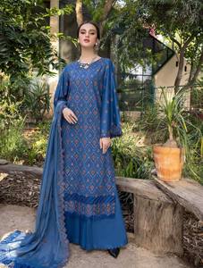 ชุดเดรสพิมพ์ลายคอปักลายสำหรับผู้หญิงคอลเลคชั่นฤดูร้อนจากนักออกแบบ Salwar Kameez แบบอินเดียคอลเลกชันคุณภาพสูง - Product Image 2