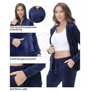 <b>Women's</b> and Men's <b>Velour</b> <b>Tracksuits</b> Wholesale New Stylish Cotton Jogger Slim Fit Winter Solid Pattern <b>Velour</b> <b>Tracksuit</b> - Product Image 4