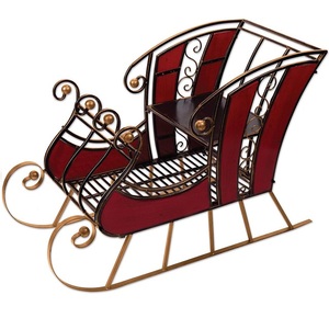 Royal <b>Vintage</b> Metallic Santa Sleigh With Smooth Finished Christmas Occasion Indoor Outdoor Home Decorative <b>Ornament</b> - Product Image 1