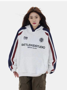 Sudadera con capucha de gran tamaño con logotipo de Color personalizado, Unisex Sudadera con capucha, invierno, Color sólido, tejido estampado, transpirable, respetuoso con el medio ambiente, 100% - Product Image 2