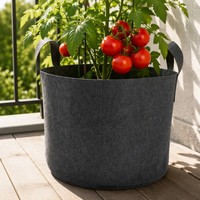 Sac de culture en feutre non tissé avec poignées pour 10 gallons, idéal pour la plantation de tomates en serre ou en extérieur, écologique, vente en gros usine