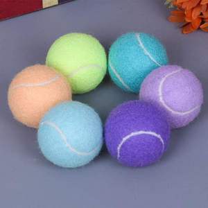 Pelota de tenis de color macarrón con logotipo personalizado Pelotas de tenis de goma natural de color pastel para entrenamiento - Product Image 6