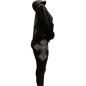 2025 Women's High Quality <b>Rhinestone</b> Pants Elastic Waist Premium Design <b>Leggings</b> for Gym Wear <b>Rhinestone</b> <b>Leggings</b> - Product Image 2